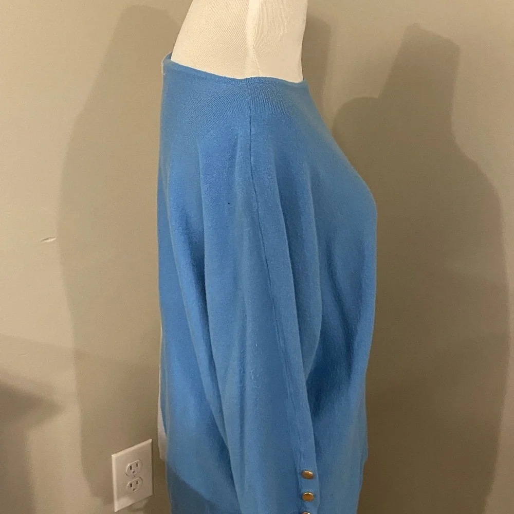 Two-Tone Blue and Light Blue Sweater